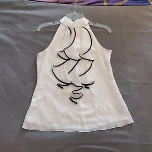 Beautiful 40s style blouse with front ruffles